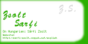 zsolt sarfi business card